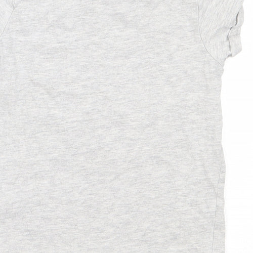 NEXT Girls Grey  Cotton Basic T-Shirt Size 4 Years Round Neck