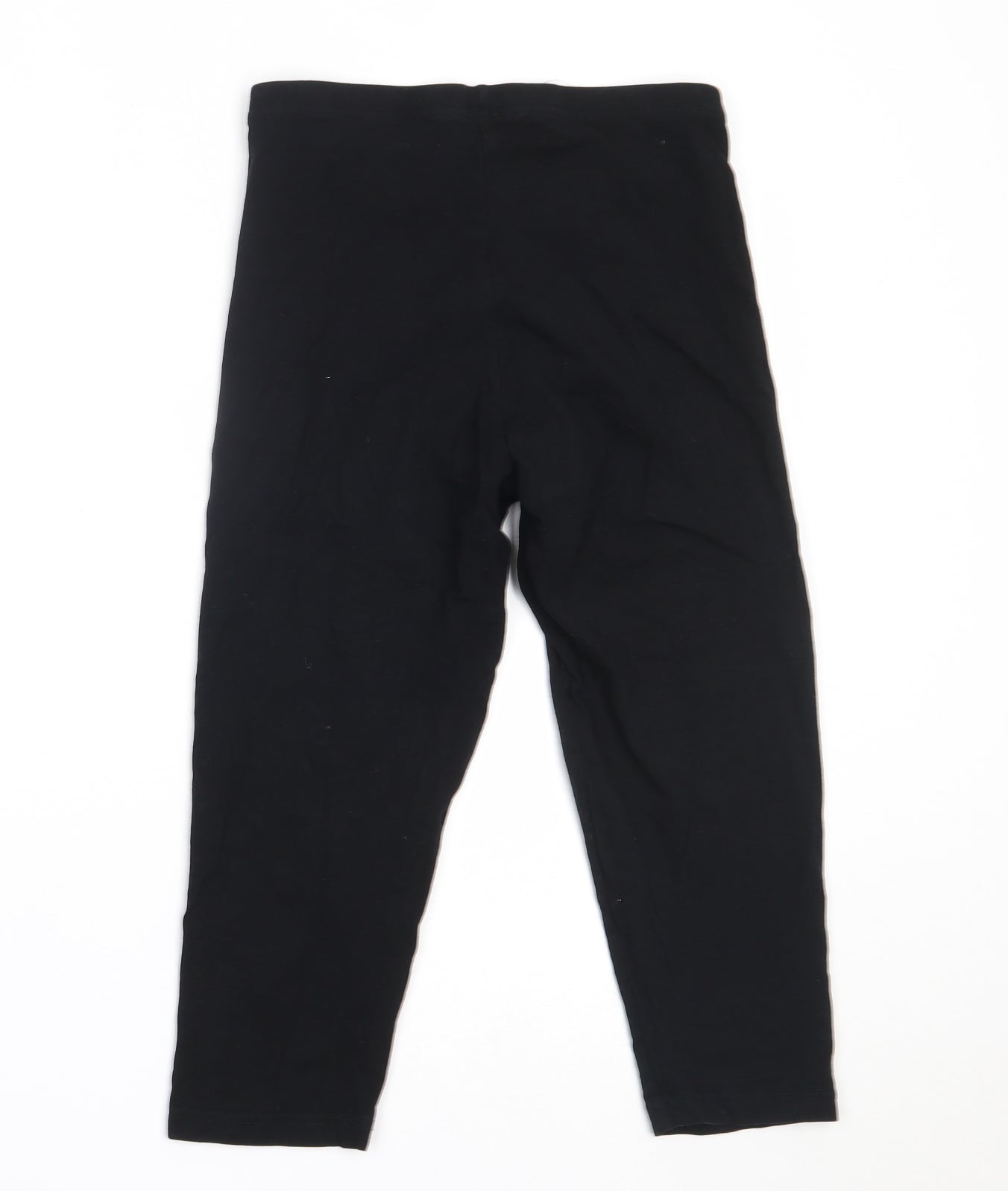 TU Womens Black  Cotton Cropped Leggings Size 12