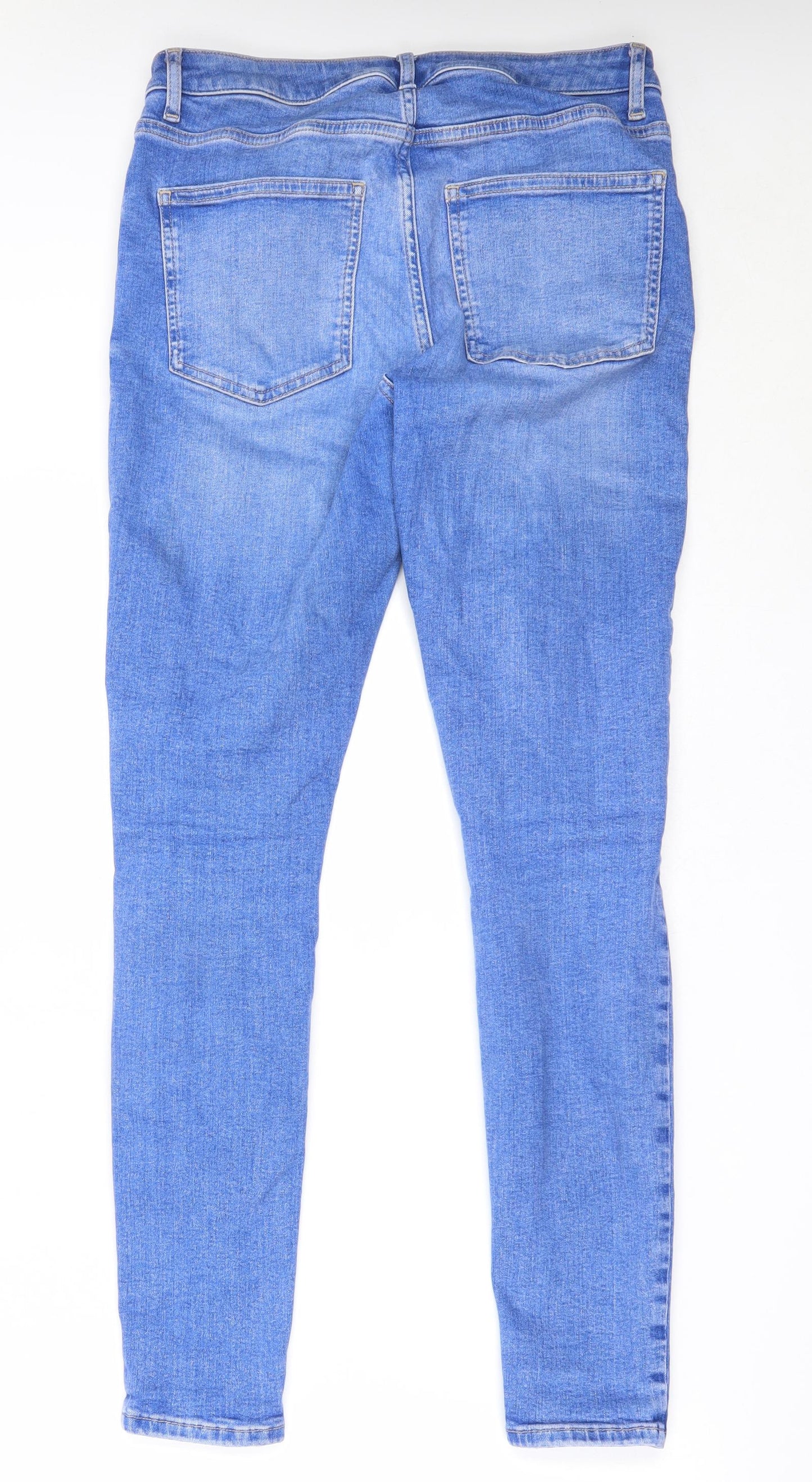 Very Womens Blue  Cotton Skinny Jeans Size 10 L28 in Regular