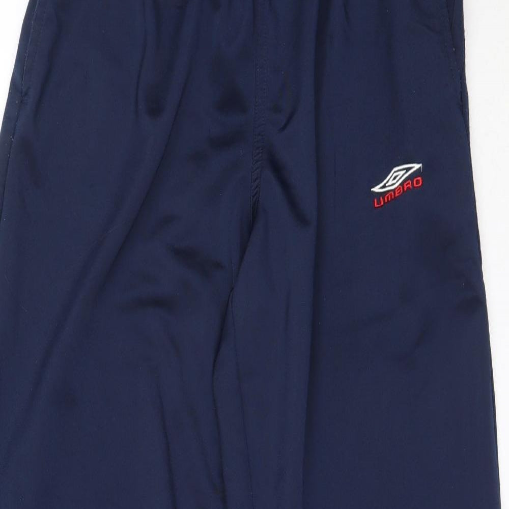 Umbro Mens Blue  Polyester Sweatpants Trousers Size S L28 in Regular