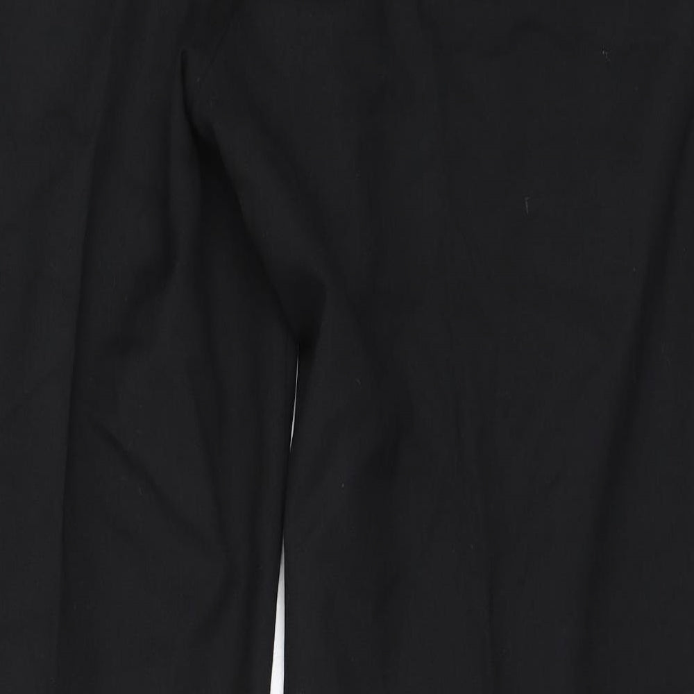 Marks and Spencer Mens Black  Polyester Trousers  Size 38 in L31 in Regular