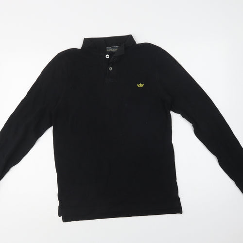 Industrialize Mens Black  Cotton  Polo Size XS Collared Button
