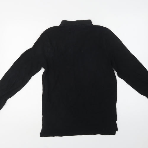 Industrialize Mens Black  Cotton  Polo Size XS Collared Button