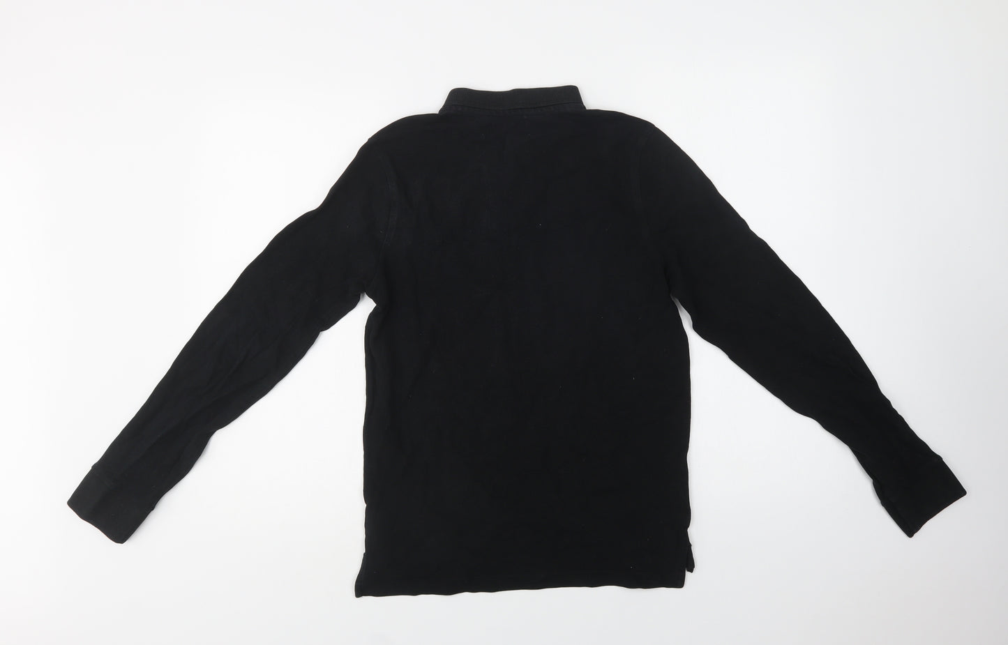Industrialize Mens Black  Cotton  Polo Size XS Collared Button