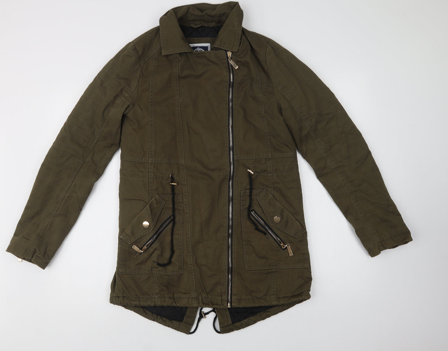Miss Unique Womens Green   Parka Jacket Size 8  Zip