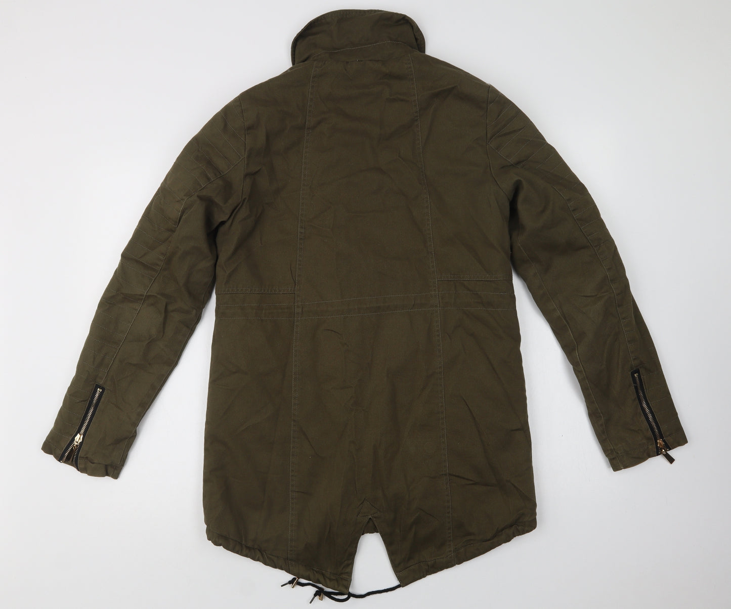 Miss Unique Womens Green   Parka Jacket Size 8  Zip