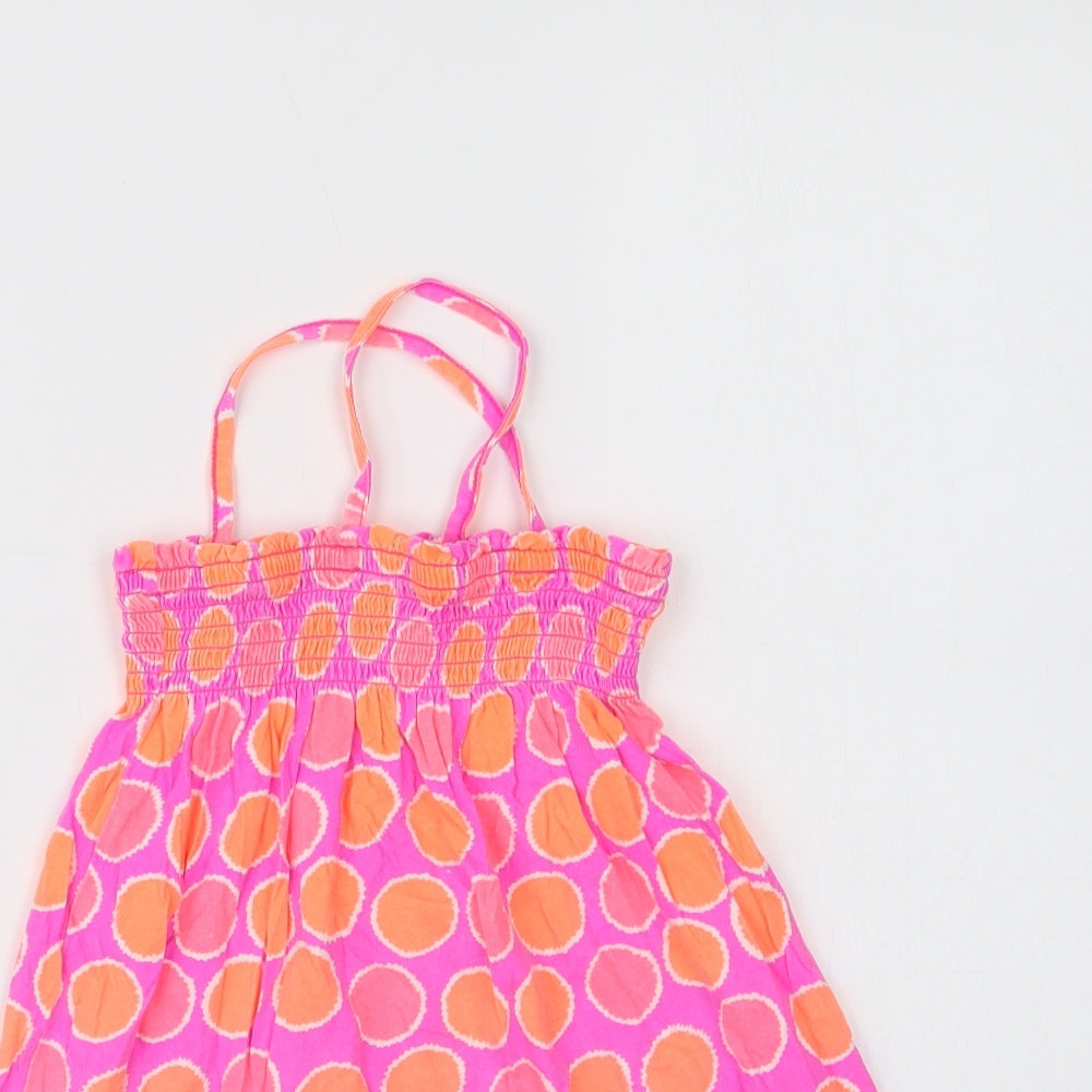 Gap Girls Pink Geometric Cotton A-Line  Size 3 Years  Square Neck