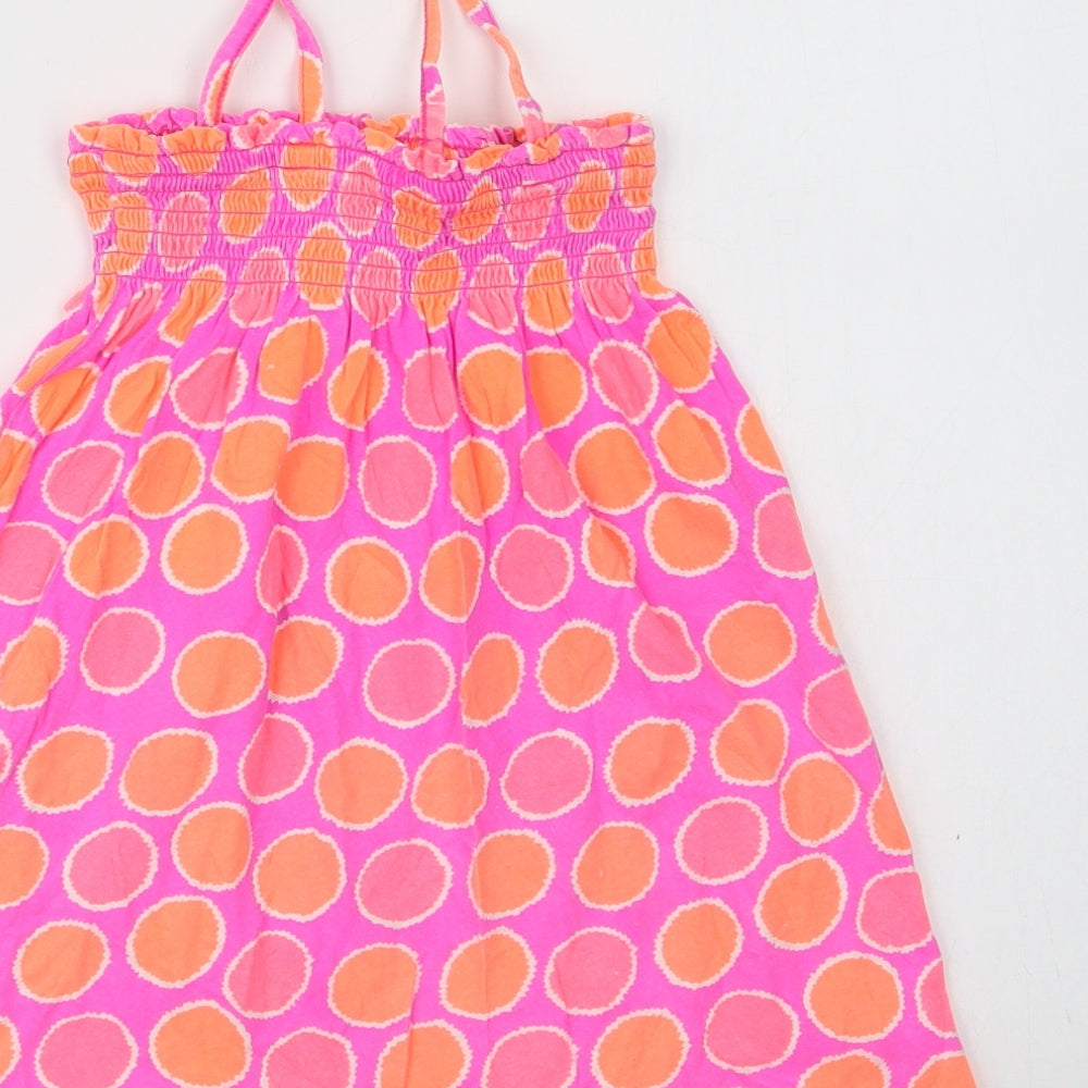Gap Girls Pink Geometric Cotton A-Line  Size 3 Years  Square Neck