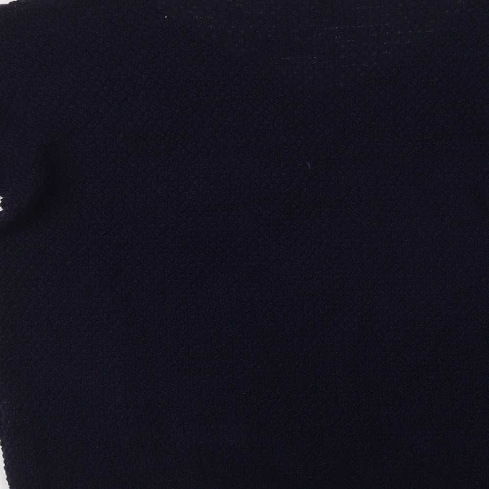 Nada Del Riccio Womens Blue V-Neck  Acrylic Pullover Jumper Size S