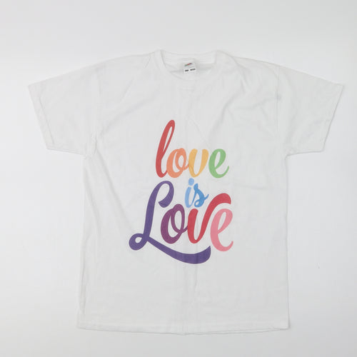 Fruit of the Loom Girls White  Cotton Basic Polo Size 9-10 Years Crew Neck