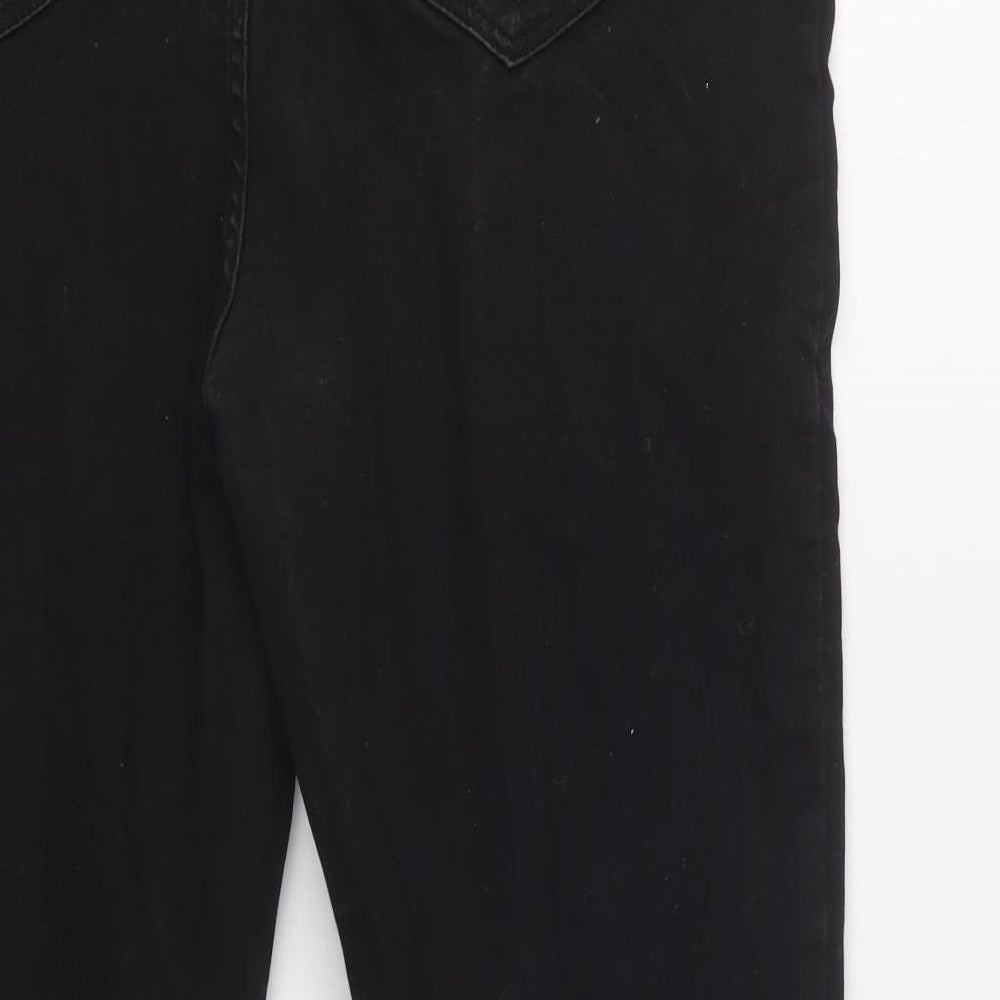 New Look Womens Black  Cotton Jegging Jeans Size 16 L28 in Regular Button