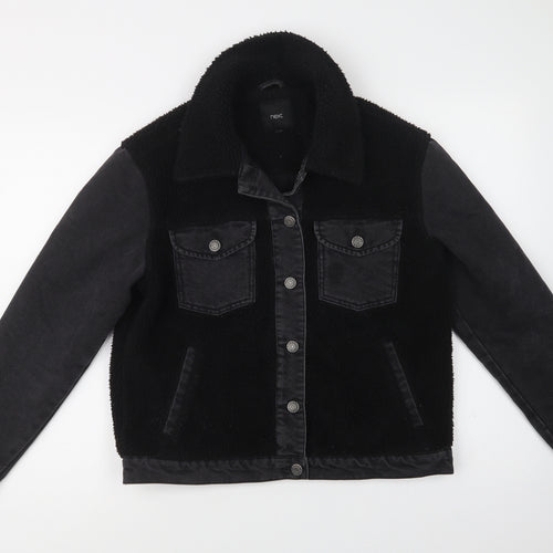 NEXT Womens Black   Jacket  Size 10  Button