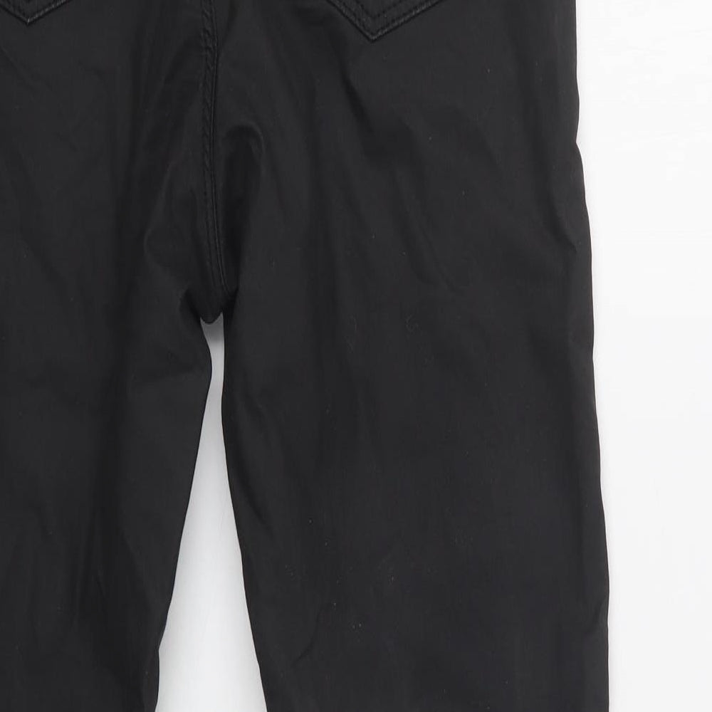 Topshop Womens Black  Cotton Jegging Jeans Size 30 L30 in Regular Button - Coated