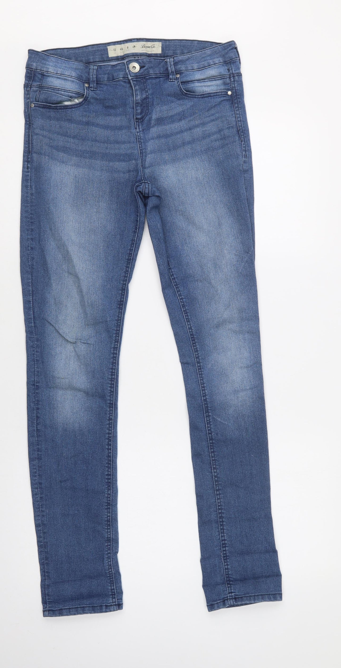 Primark Womens Blue  Cotton Jegging Jeans Size 12 L32 in Regular Button