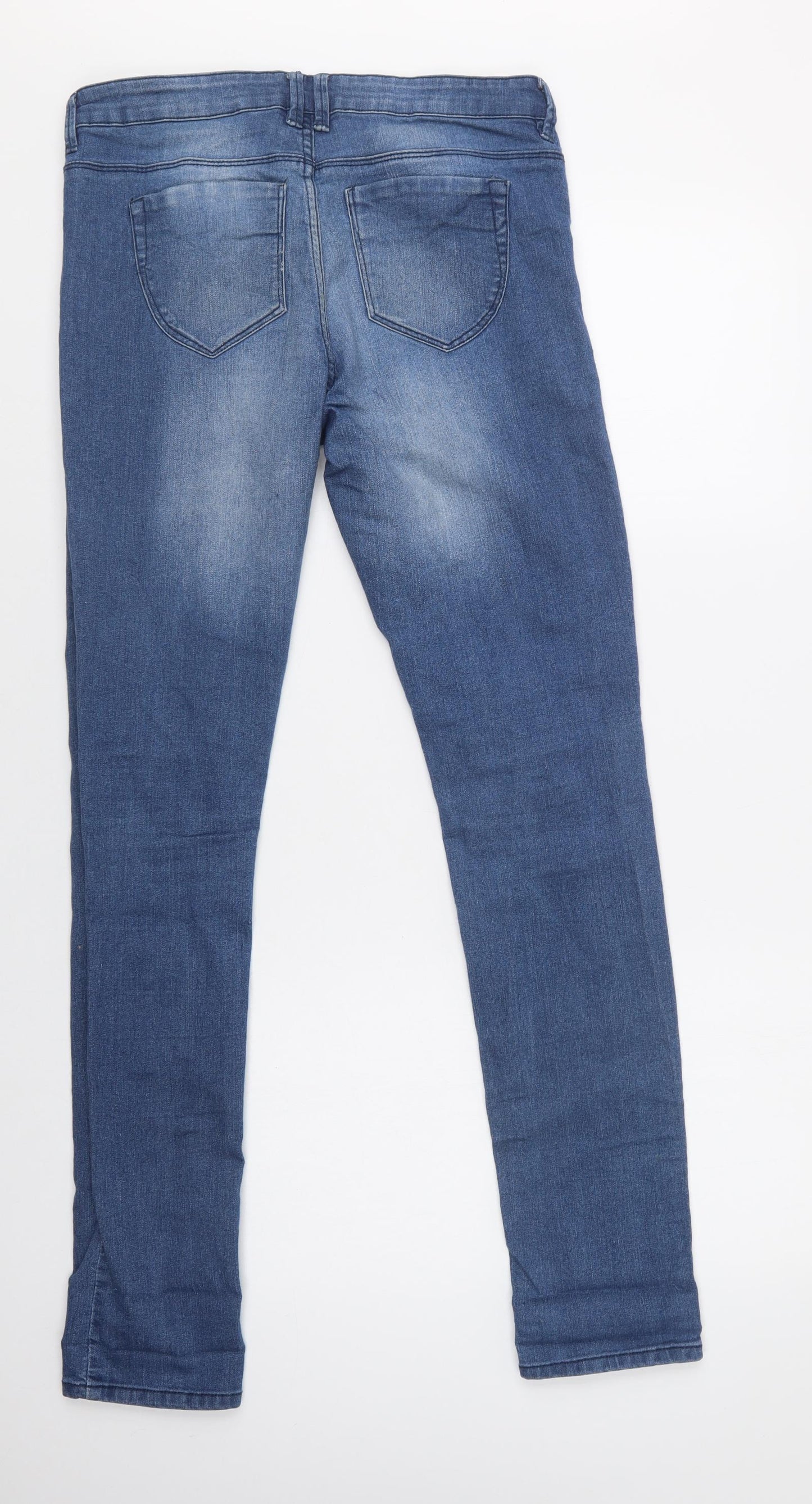 Primark Womens Blue  Cotton Jegging Jeans Size 12 L32 in Regular Button