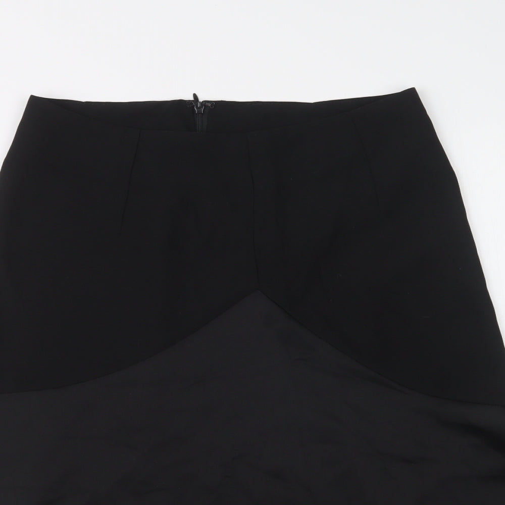 Finery Womens Black   A-Line Skirt Size 10   Zip