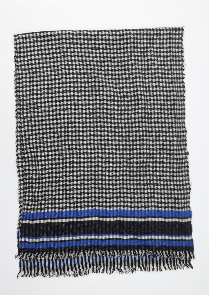 Preworn Womens Black Check Shawl/Wrap