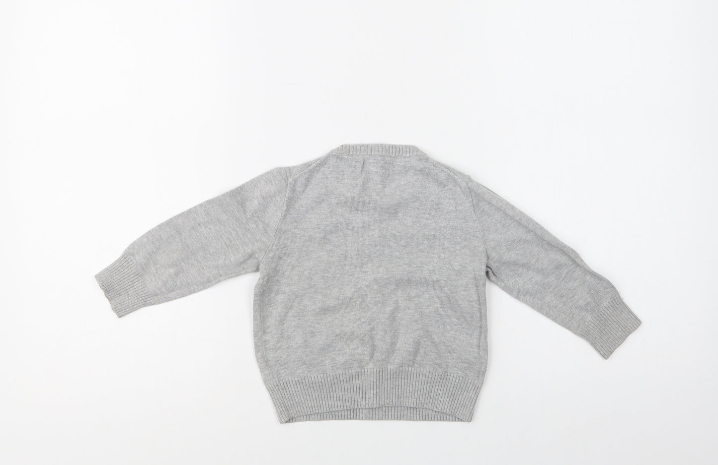 Polo Ralph Lauren Boys Grey Crew Neck  Cotton Pullover Jumper Size 2 Years