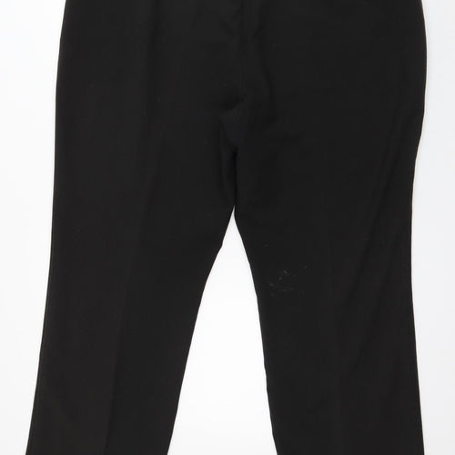 Bonmarché Womens Black  Polyester Trousers  Size 22 L27 in Regular