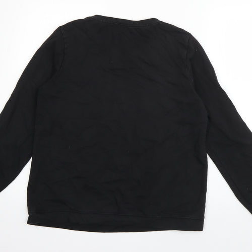 Oasis Womens Black  Cotton Pullover Sweatshirt Size M  Pullover - Bouquet