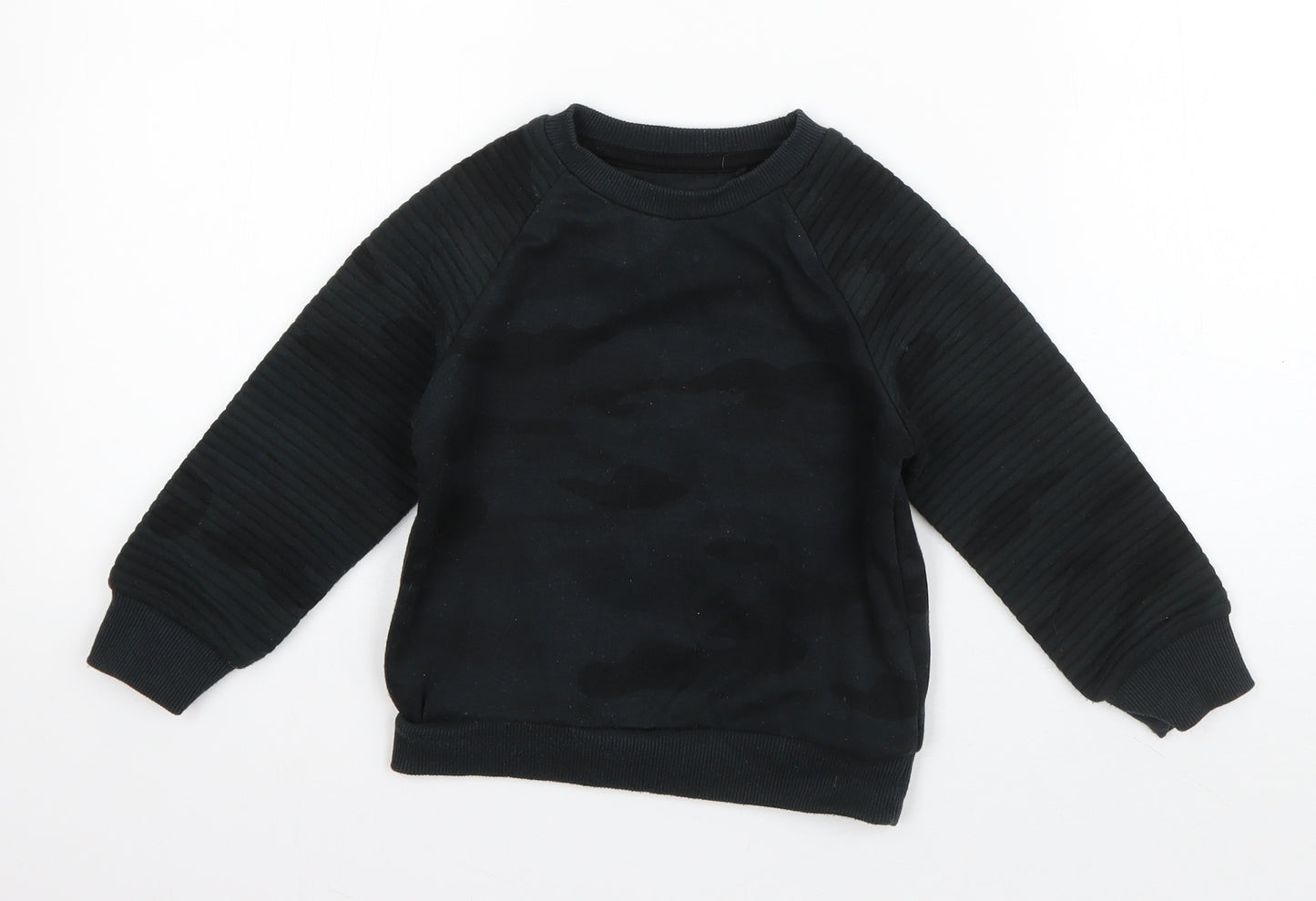 Primark Boys Green Round Neck Camouflage Polyester Pullover Jumper Size 3-4 Years  Pullover