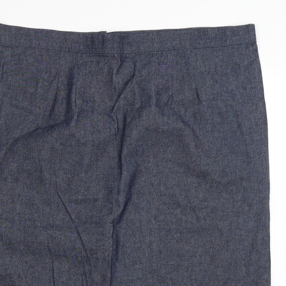 Preworn Womens Blue  Polyester Straight & Pencil Set Size 42 in   Zip