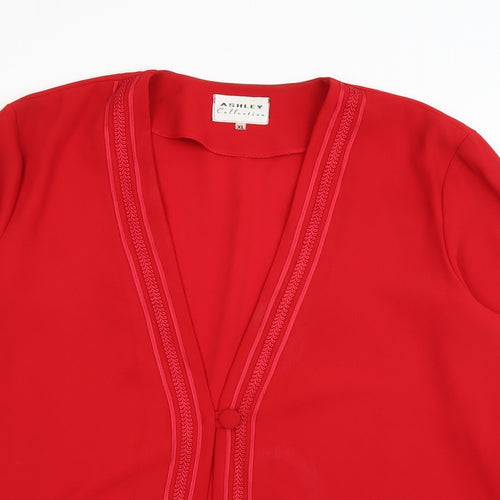 Ashley Collection Womens Red   Jacket Blazer Size XL  Button