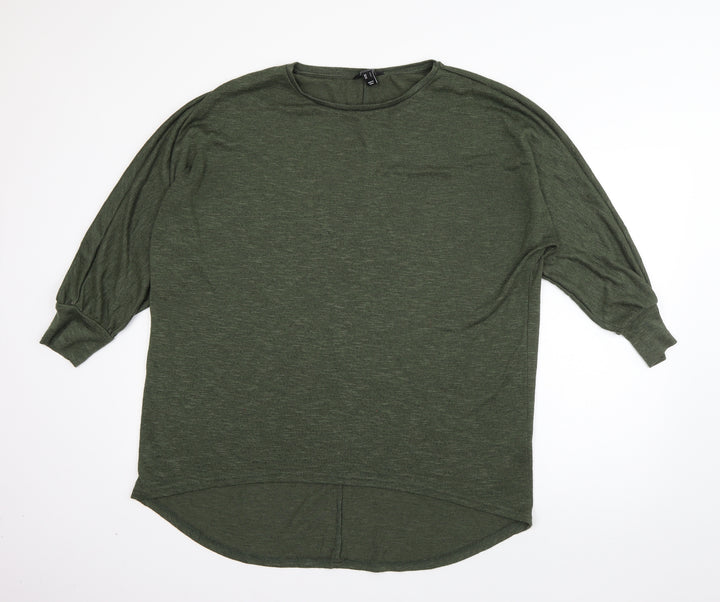 New Look Womens Green  Viscose Pullover Sweatshirt Size L  Pullover