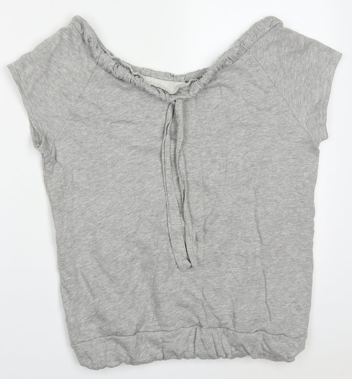 BHS Womens Grey  Cotton Pullover Sweatshirt Size 16  Pullover