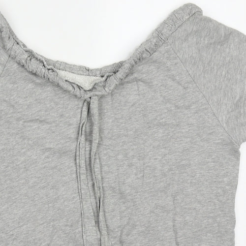 BHS Womens Grey  Cotton Pullover Sweatshirt Size 16  Pullover