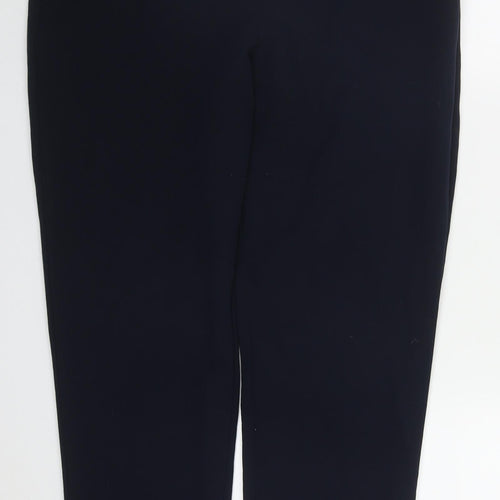 F&F Womens Blue  Polyester Trousers  Size 12 L27 in Regular Hook & Eye