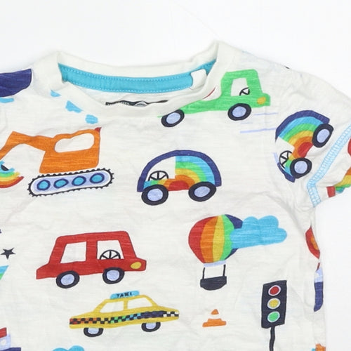NEXT Baby Multicoloured  Cotton Basic T-Shirt Size 3-6 Months Crew Neck Pullover - Trucks