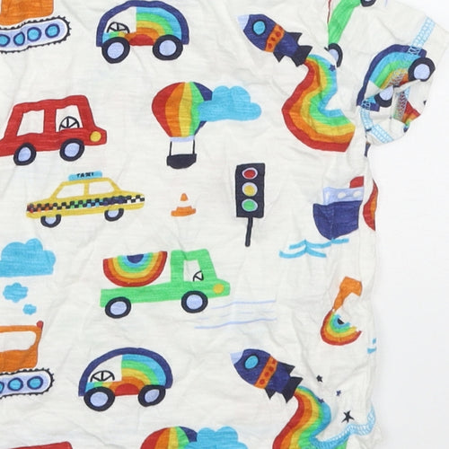 NEXT Baby Multicoloured  Cotton Basic T-Shirt Size 3-6 Months Crew Neck Pullover - Trucks