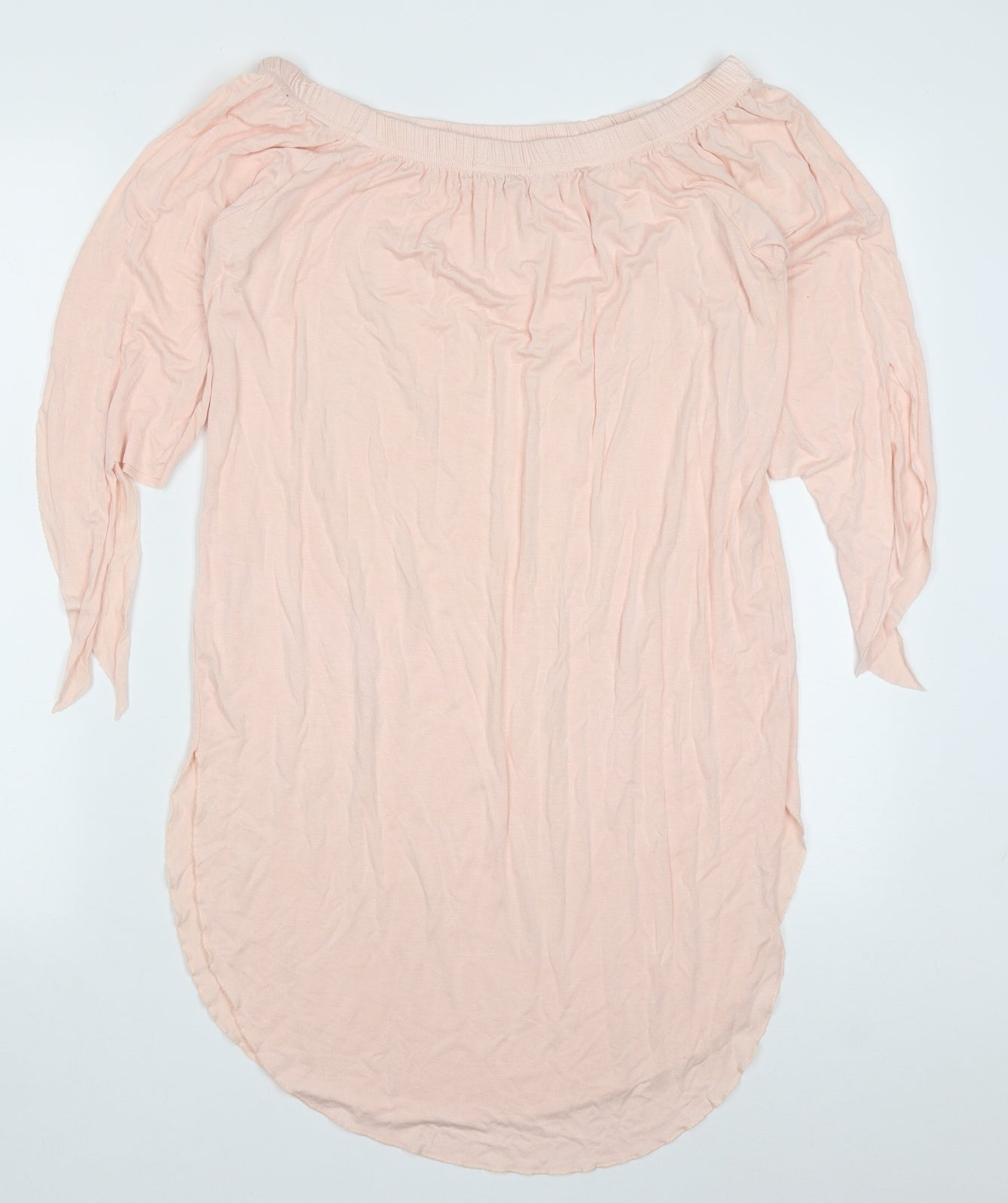 Cherry Couture Womens Pink  Viscose Basic Blouse Size M Off the Shoulder