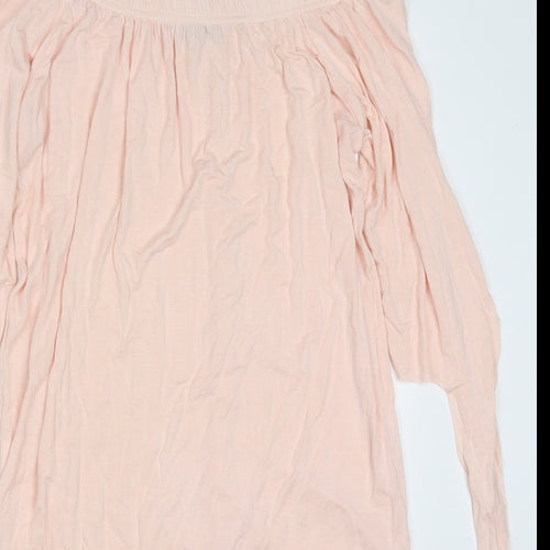 Cherry Couture Womens Pink  Viscose Basic Blouse Size M Off the Shoulder