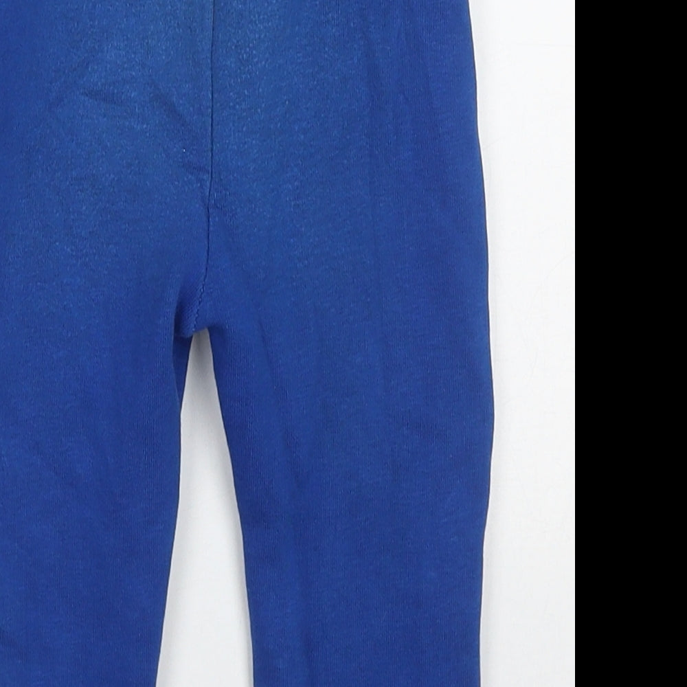 Matalan Boys Blue  Cotton Sweatpants Trousers Size 9-12 Months  Drawstring