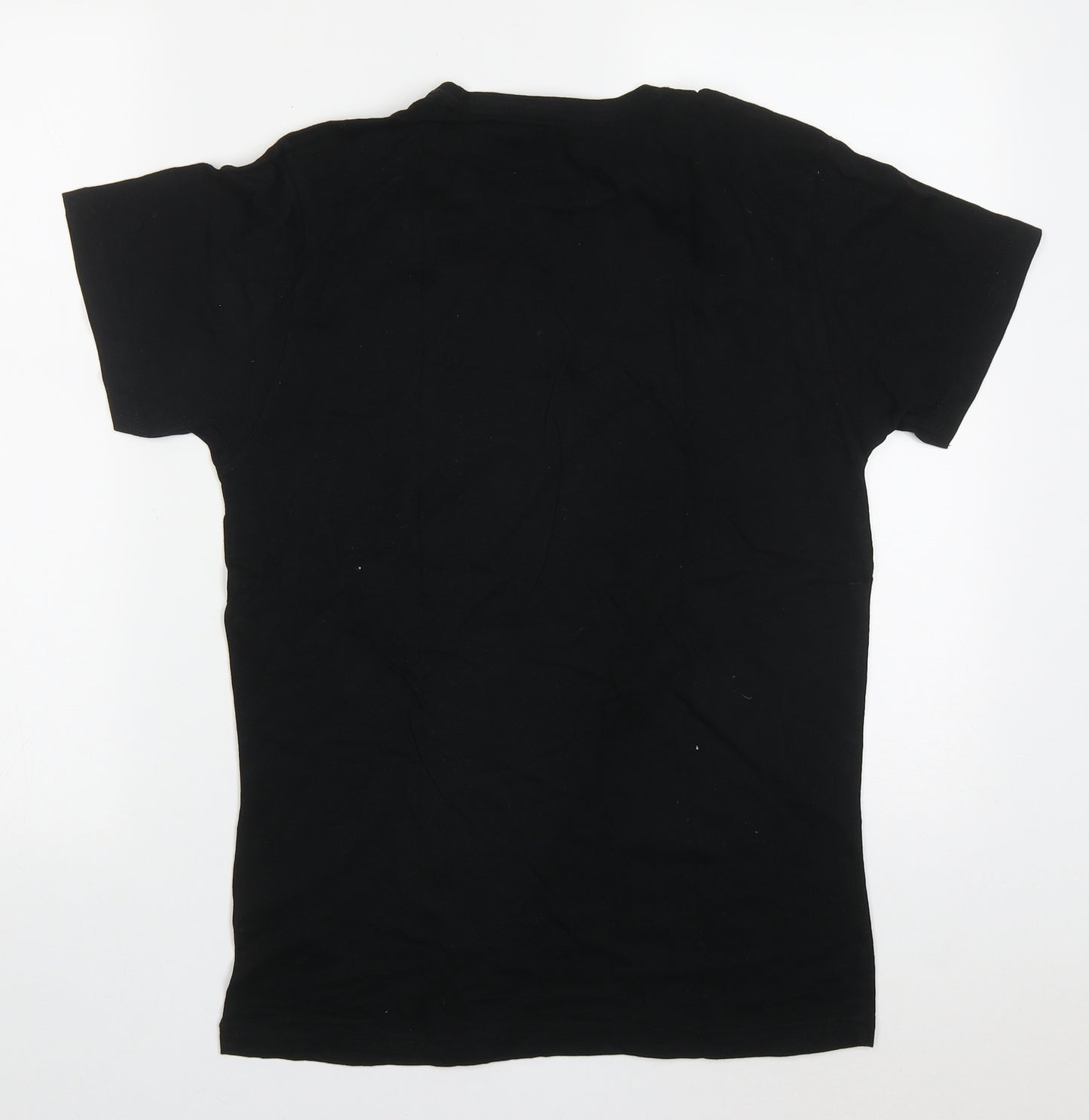 Primark Mens Black  Cotton  T-Shirt Size S Crew Neck