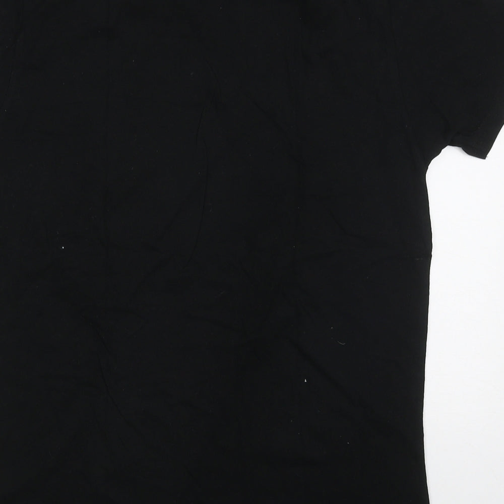 Primark Mens Black  Cotton  T-Shirt Size S Crew Neck