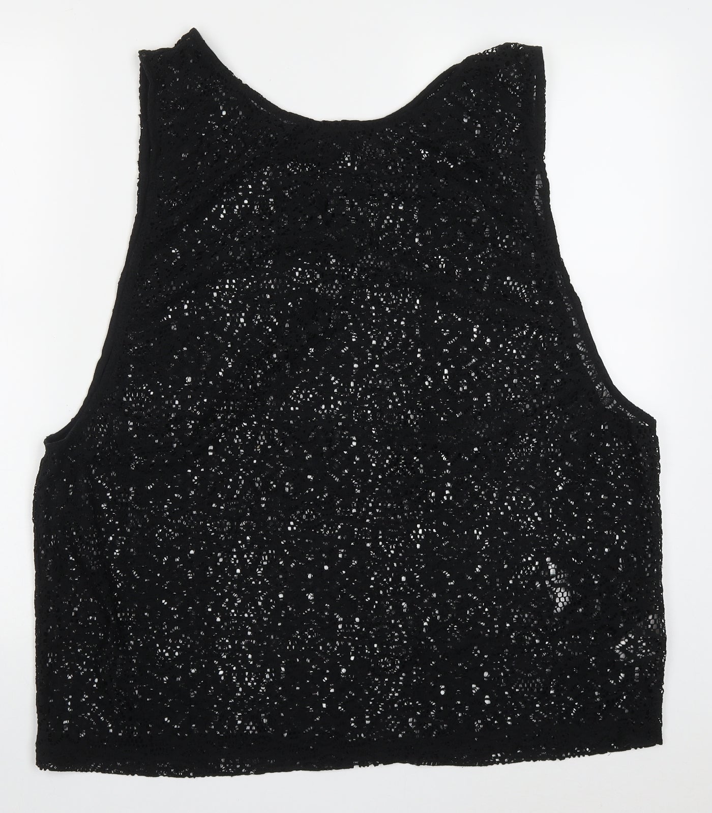 Atmosphere Womens Black  Polyester Basic Tank Size M Round Neck