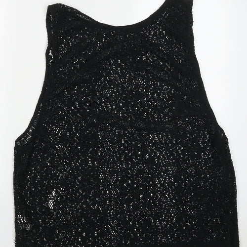 Atmosphere Womens Black  Polyester Basic Tank Size M Round Neck