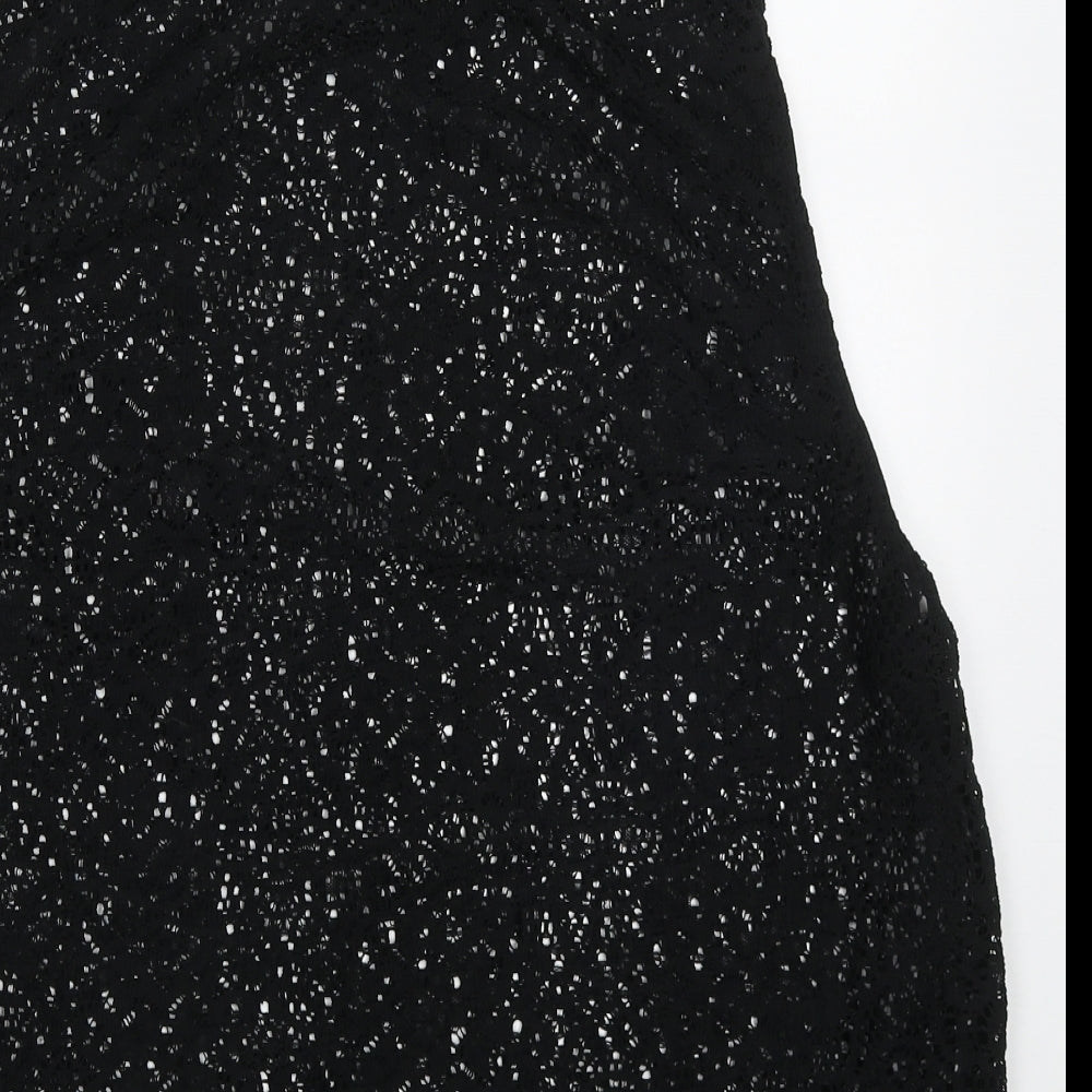 Atmosphere Womens Black  Polyester Basic Tank Size M Round Neck