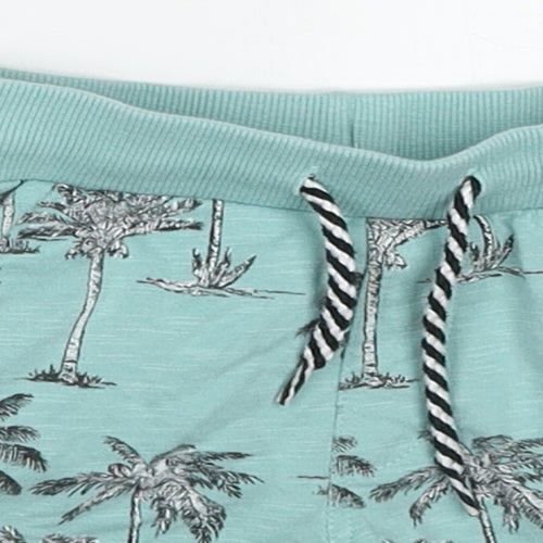 Feetje Boys Blue  Cotton Sweatpants Trousers Size 18 Months  Drawstring - Palm Tree Print Shorts