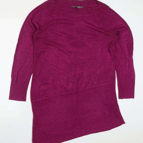 Principles Womens Pink Round Neck  Acrylic Pullover Jumper Size 10