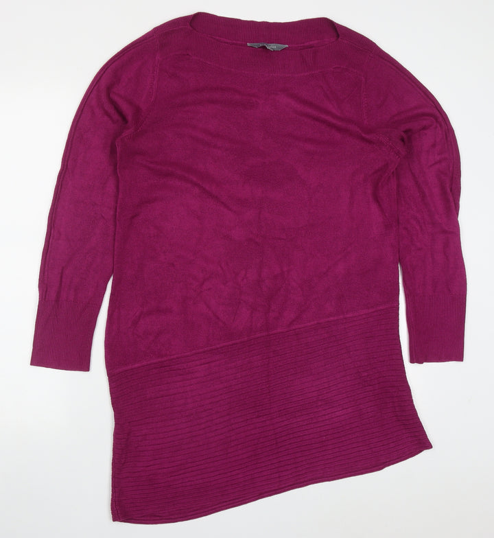 Principles Womens Pink Round Neck Acrylic Pullover Jumper Size 10