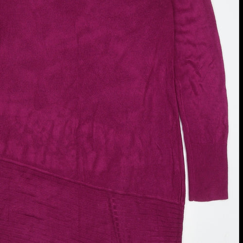 Principles Womens Pink Round Neck  Acrylic Pullover Jumper Size 10