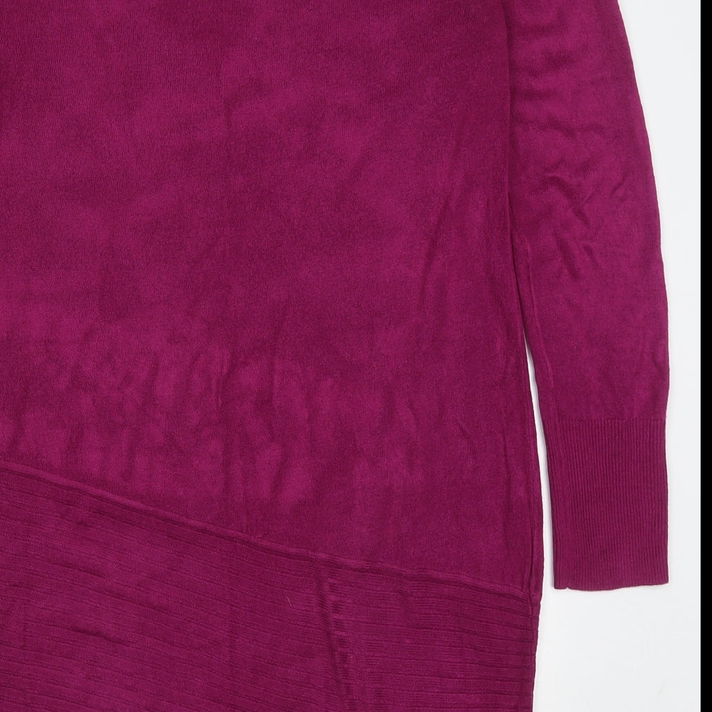 Principles Womens Pink Round Neck  Acrylic Pullover Jumper Size 10