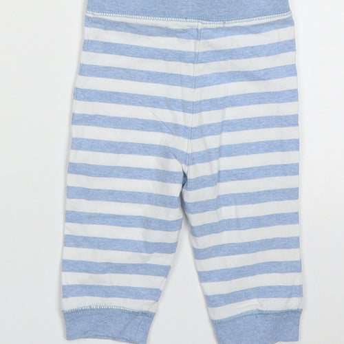 Zip Zap Baby Blue Striped Cotton Sweatpants Trousers Size 3-6 Months  Drawstring - Pyjama Pants