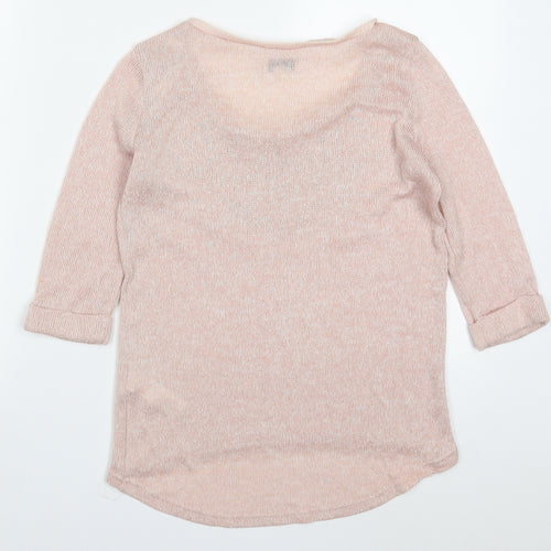 New Look Womens Pink Round Neck  Viscose Pullover Jumper Size 8