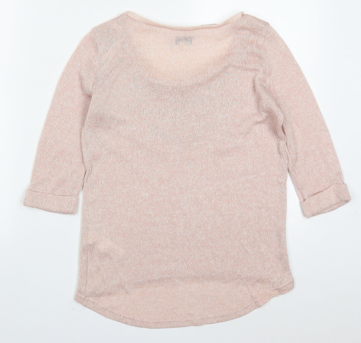 New Look Womens Pink Round Neck  Viscose Pullover Jumper Size 8