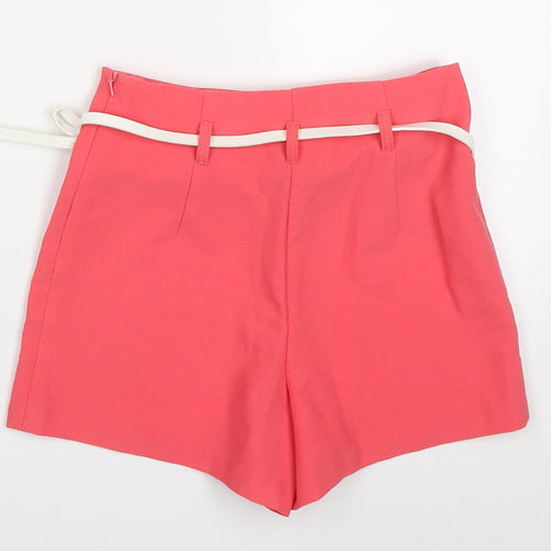 Miss Selfridge Womens Pink  Polyester Mom Shorts Size 6 L3 in Regular Zip